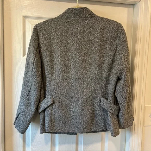 Dressbarn Womens Size M, Gray Mandarin Collar Career Button Up Jacket - Picture 5 of 14